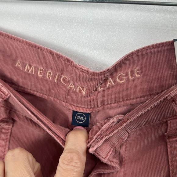 American Eagle super high-rise baggy jogger pink size 8 short. NWT. - Picture 7 of 13